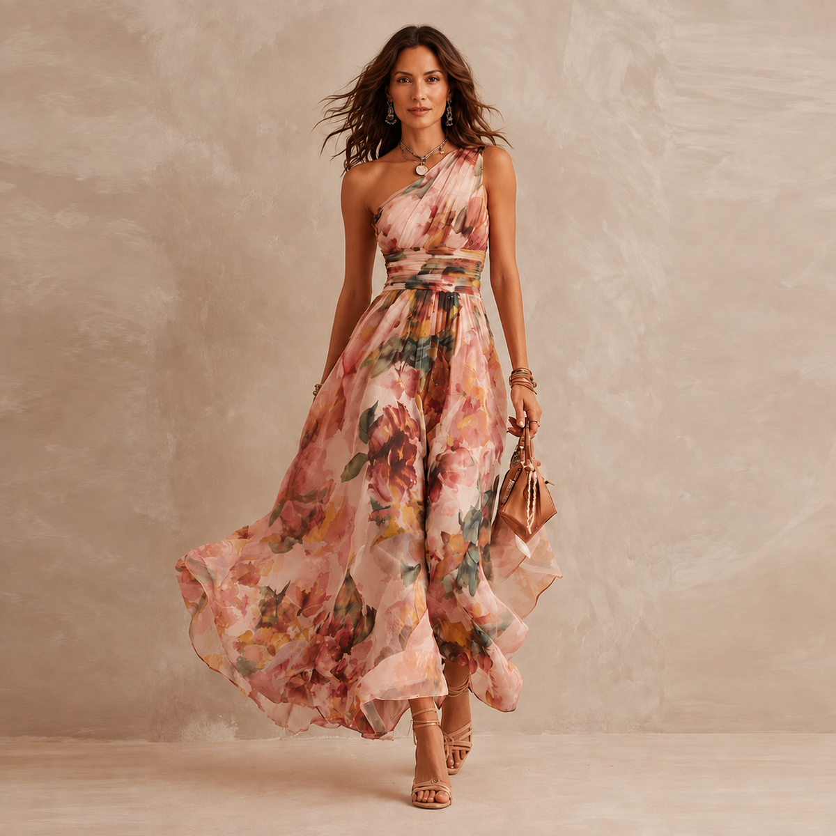 Sienna | One-Shoulder Floral Maxi Dress
