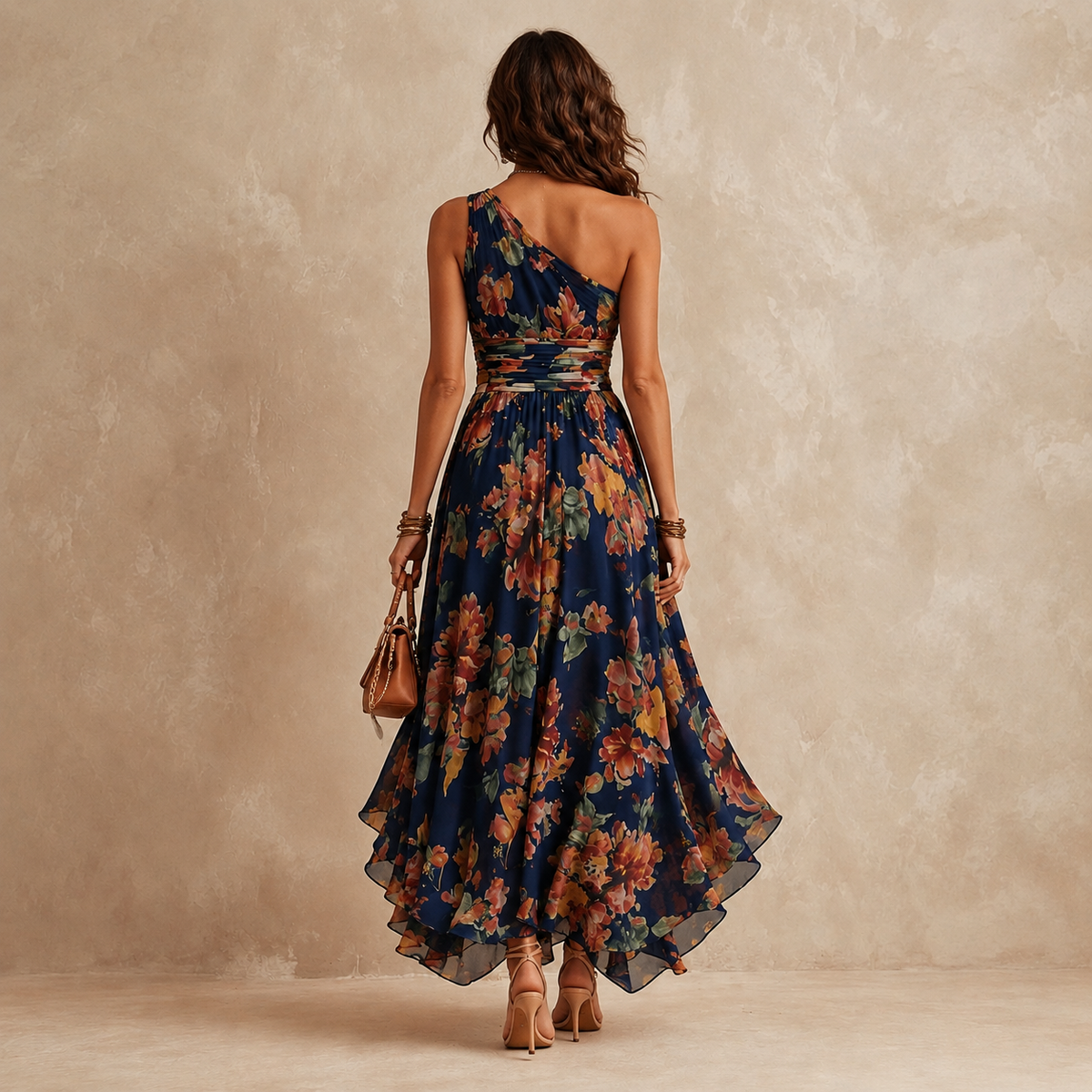 Sienna | One-Shoulder Floral Maxi Dress